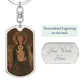 Madonna and Child Margaritonne dog tag keychain