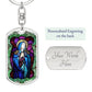 Our Lady of Sorrow dog tag keychain
