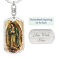 Our Lady of Guadalupe dog tag keychain