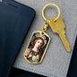 Saint Cecilia keychain, Patron of Music, Patron of Musicians, Personalised Gift, Gift for Musician, Gift for Music Lover, Gift for Poet,
