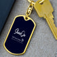 Dog Tag with Swivel Keychain NEW