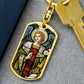 Archangel Gabriel dog tag keychain