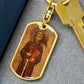 St Francis of Assisi dog tag keychain