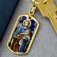 St Joseph dog tag keychain