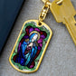 Our Lady of Sorrow dog tag keychain