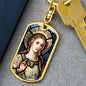Saint Cecilia keychain, Patron of Music, Patron of Musicians, Personalised Gift, Gift for Musician, Gift for Music Lover, Gift for Poet,