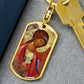 Archangel Michael dog tag keychain