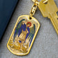 St Michael the Archangel dog tag keychain