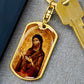 St John The Baptist dog tag keychain