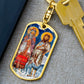 St John the Baptist and Zechariah dog tag keychain