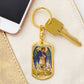 St Michael the Archangel dog tag keychain
