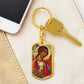 Archangel Michael dog tag keychain
