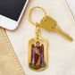 Archangel Michael dog tag keychain