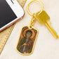 St Clare of Assisi dog tag keychain