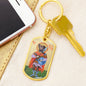 Saint Christopher Dog Head Dog Tag keychain gift
