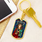 St Cecilia Dog Tag keychain