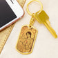 Archangel Gabriel Sinai dog tag keychain