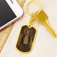 Madonna and Child Margaritonne dog tag keychain