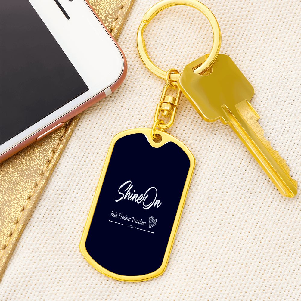 Dog Tag with Swivel Keychain NEW