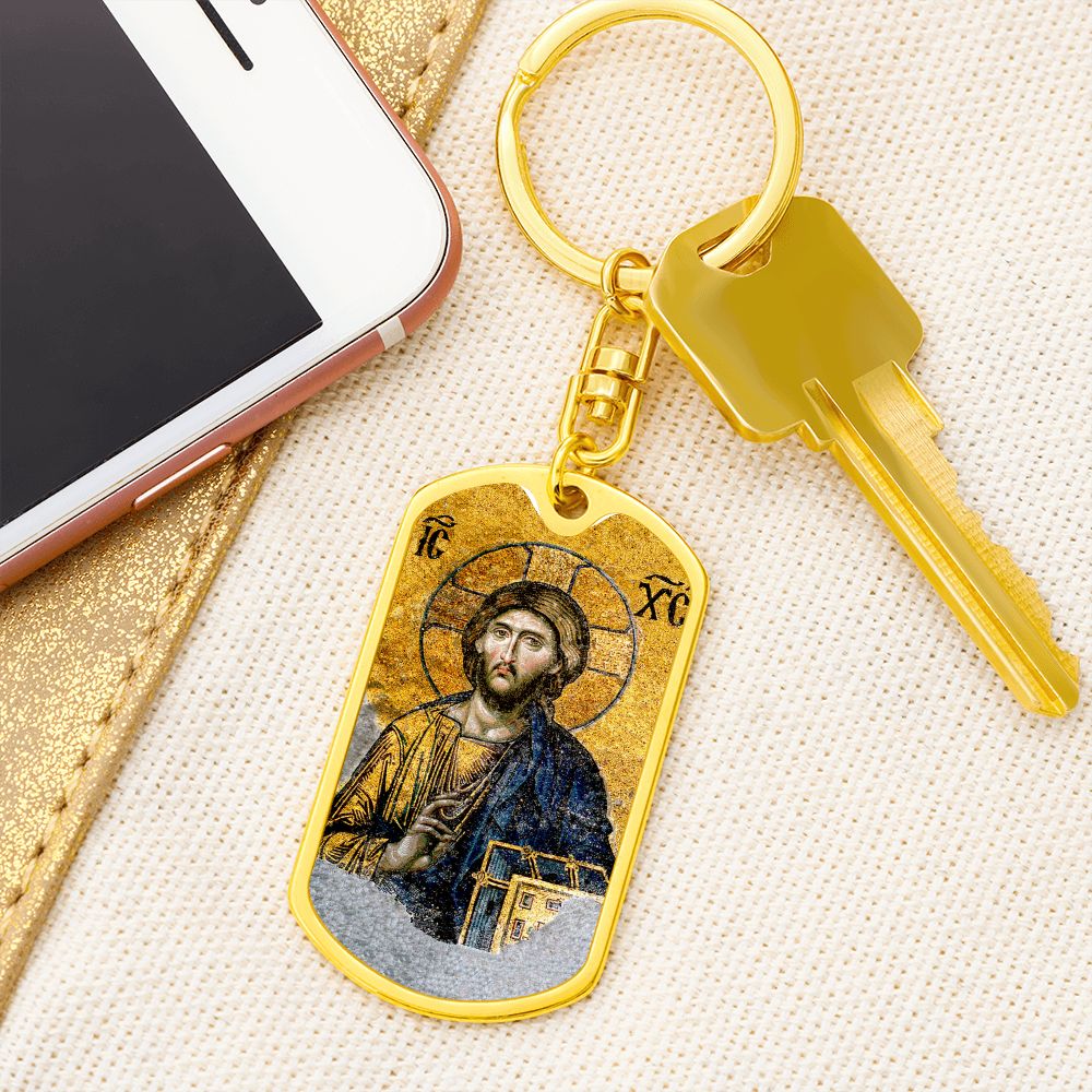 Christ Pantocrator icon of St Sophia keychain