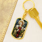 Archangel Gabriel dog tag keychain