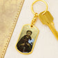 St Francis of Assisi dog tag keychain