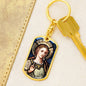 Saint Cecilia keychain, Patron of Music, Patron of Musicians, Personalised Gift, Gift for Musician, Gift for Music Lover, Gift for Poet,