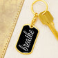 Breathe Dog Tag Military Pendant Keychain