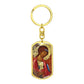 Archangel Michael dog tag keychain