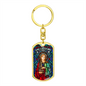 St Cecilia Dog Tag keychain