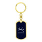 Dog Tag with Swivel Keychain NEW