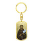St Francis of Assisi dog tag keychain