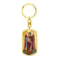 Archangel Michael dog tag keychain