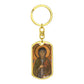 St Clare of Assisi dog tag keychain