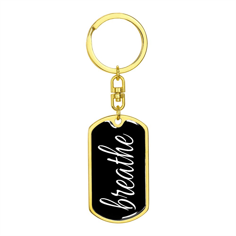 Breathe Dog Tag Military Pendant Keychain