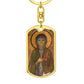 St Clare of Assisi dog tag keychain