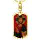 Jesus Christ Pantocrator dog tag keychain