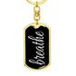 Breathe Dog Tag Military Pendant Keychain