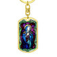 Our Lady of Sorrow dog tag keychain
