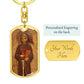 St Francis of Assisi dog tag keychain
