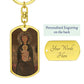 Madonna and Child Margaritonne dog tag keychain