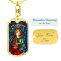 St Cecilia Dog Tag keychain