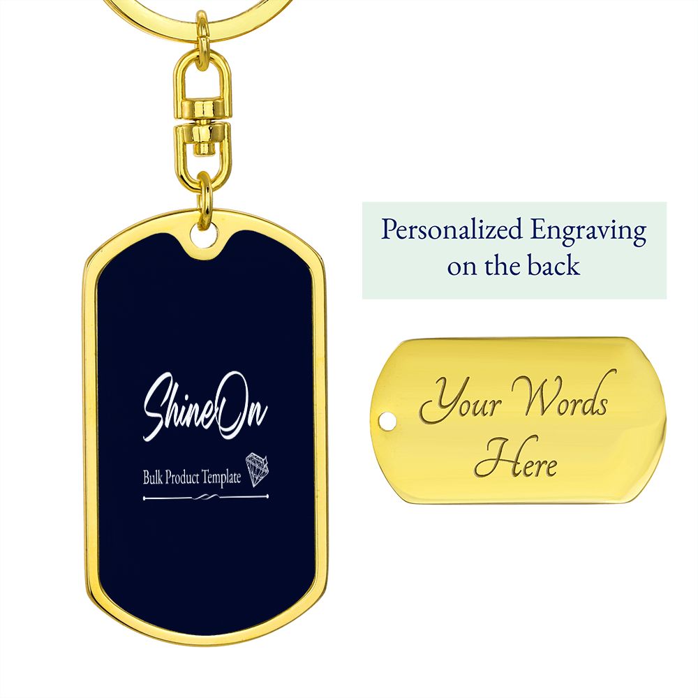 Dog Tag with Swivel Keychain NEW