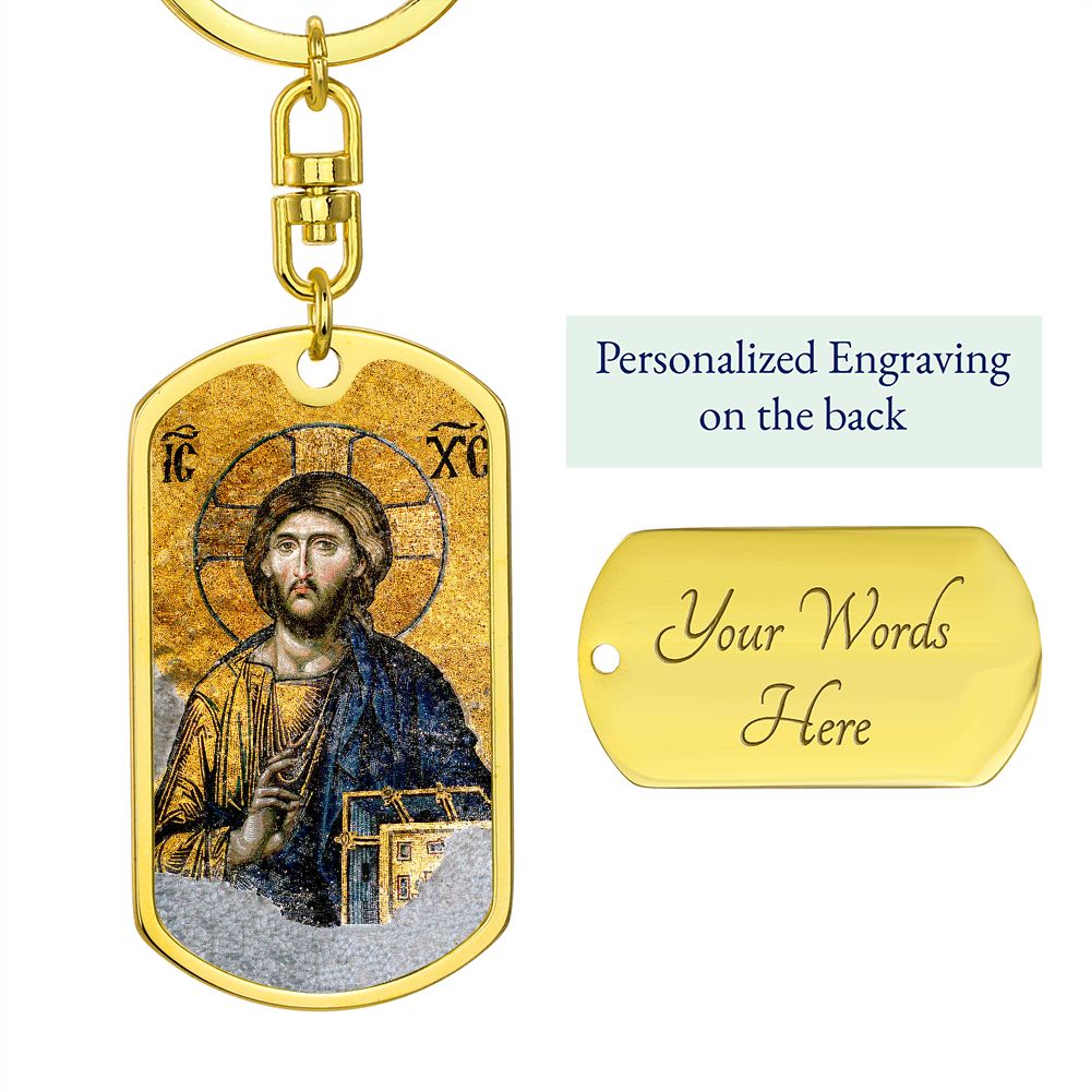 Christ Pantocrator icon of St Sophia keychain