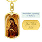 St John The Baptist dog tag keychain