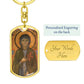 St Clare of Assisi dog tag keychain