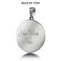 St Anne and Virgin Mary stained glass circle pendant necklace