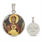 Theotokos Oranta Circle New circle ShineOn Cirlcle pendant necklace NEW