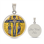 Crucifixion Enamel pendant necklace