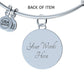 Annunciation to Blessed Virgin Mary circle pendant bangle